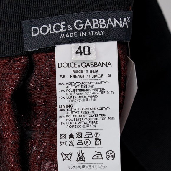 Dolce & Gabbana AW/09 Runway Pleated Metallic Red Skirt - Picture 8 of 9